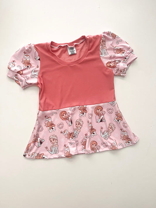 6 Puff Sleeve Half Twirl T