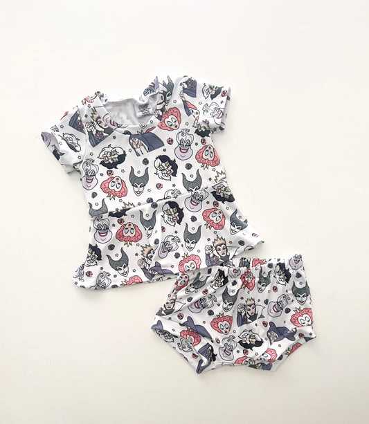 2t Mini Peplum +Shortie set