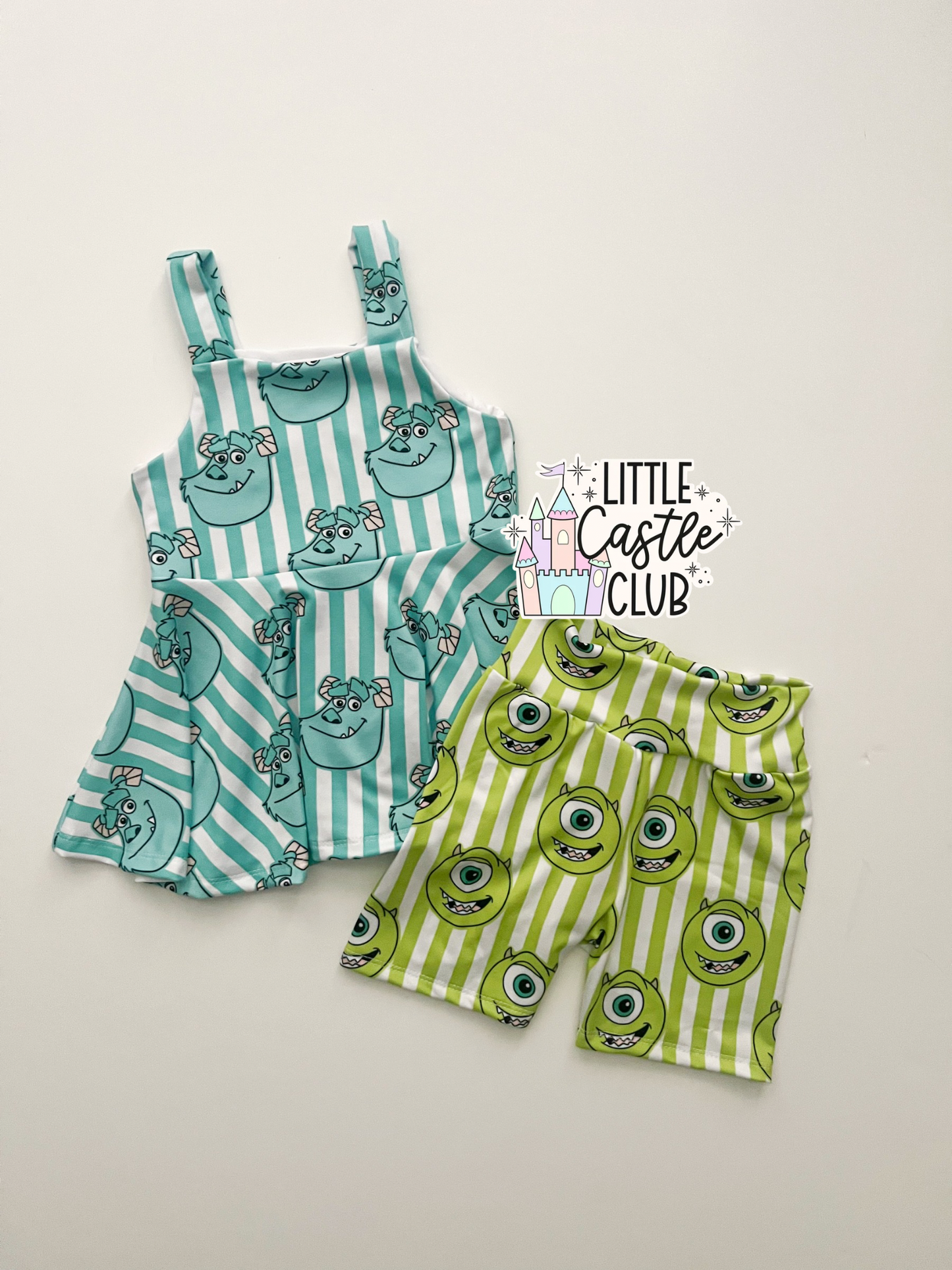 3t Margo Twirl Top and Biker Set Monster
