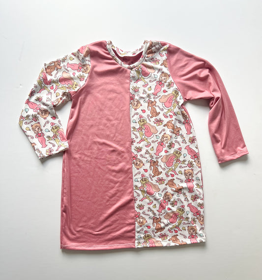 4t Mean Guy Long Sleeve Tshirt Dress